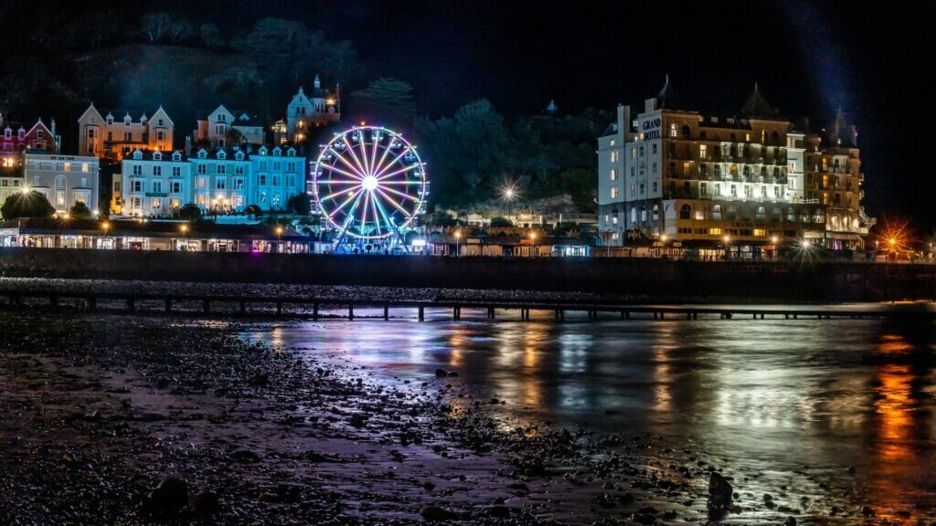 Photo of the Llandudno Waterfront taken at night on a Low-Light, Long Exposure & Firework Photography - Llandudno - Mini Module with Masterclass