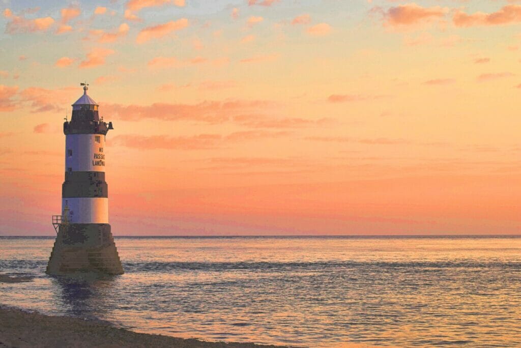 Sunrise to Sunset on Anglesey - Photo of the Lighthouse at Penmon Point on Anglesey